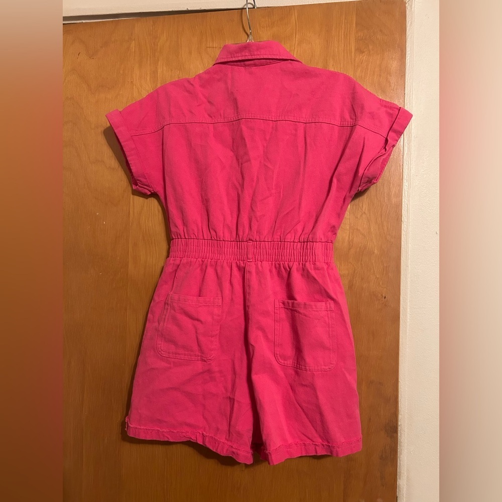 Pink Button-Up Romper - Picture 4 of 4